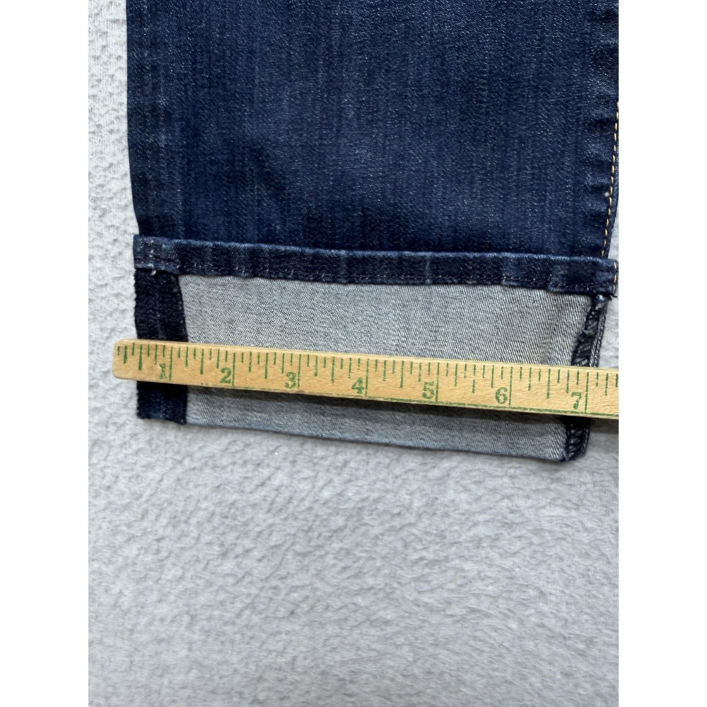 Hudson Ginny Crop Straight Jeans Womens 30 Mid Rise Medium Wash Cuffed 24 USA - Picture 8 of 15